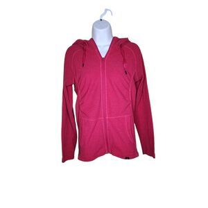 The North Face Long Sleeve Zip Up Workout Hoodie Womens Size S Pink